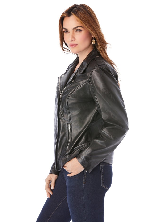 Leather Moto Jacket image number null