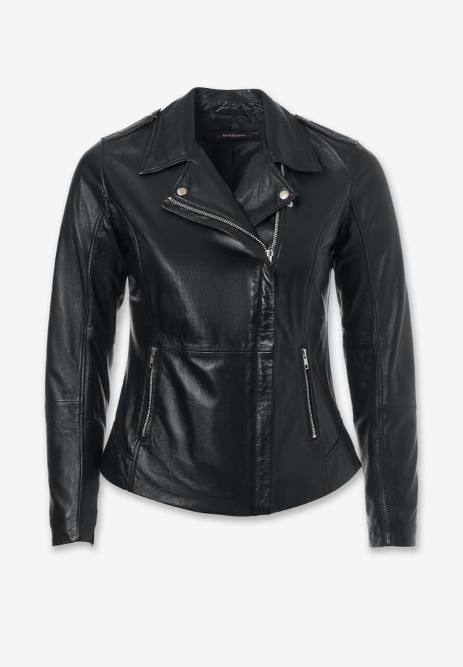 Leather Moto Jacket image number null