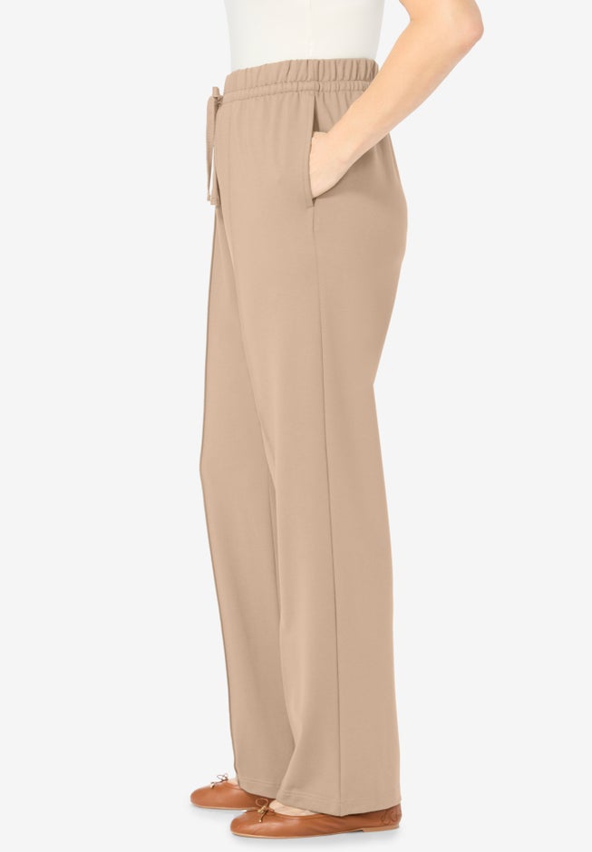 Easy Going Knit Pull-On Drawstring Pants image number 2