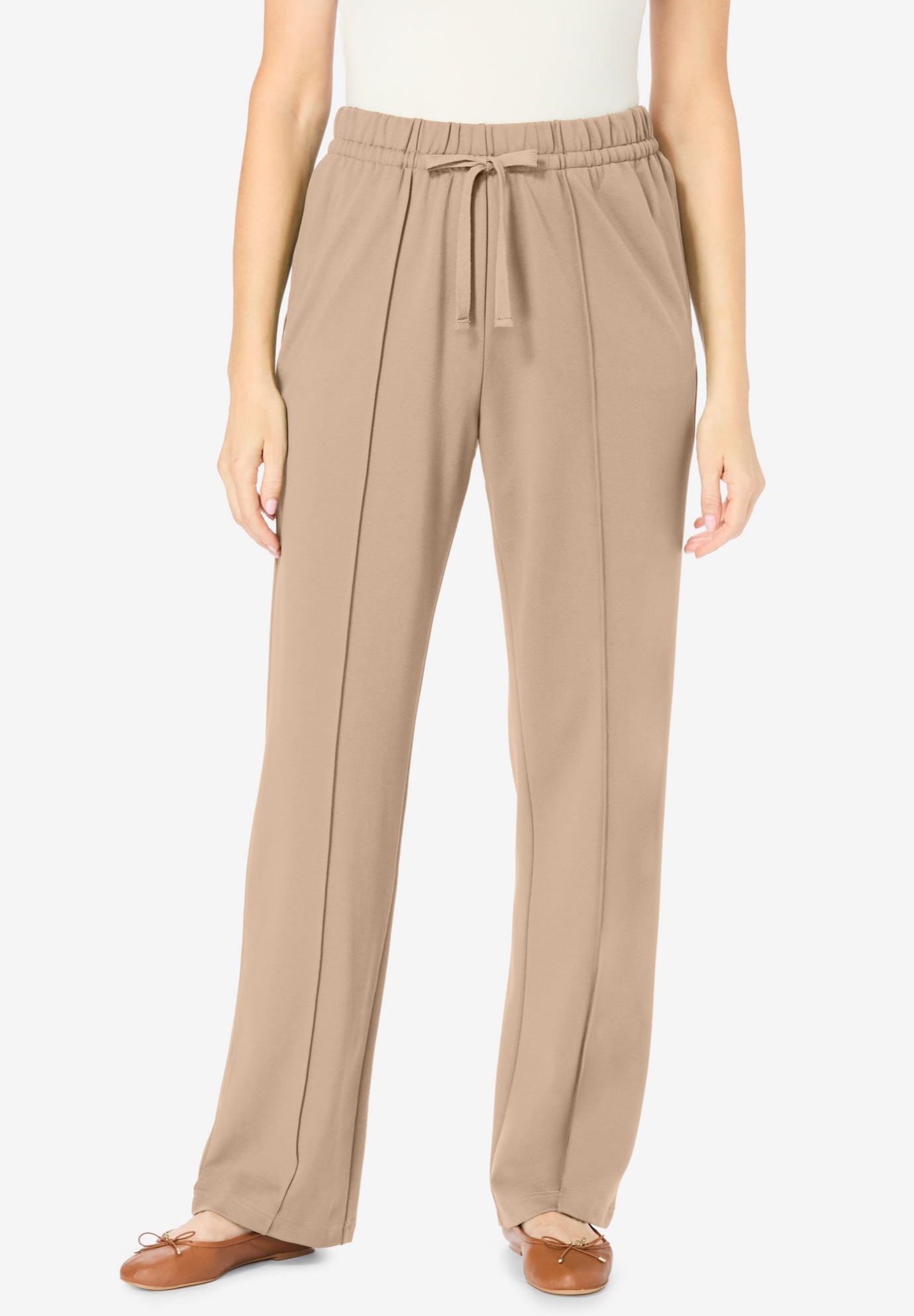 Easy Going Knit Pull-On Drawstring Pants image number 0