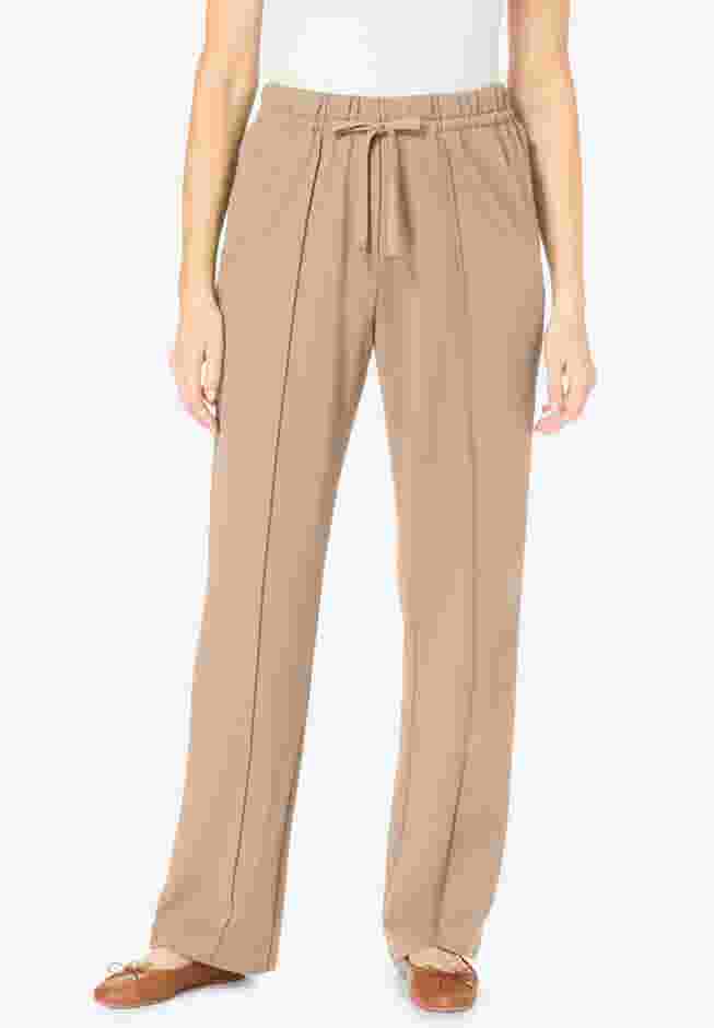 Women’s Plus-Size Easy Going Knit Pull-On Drawstring Pants image number 0