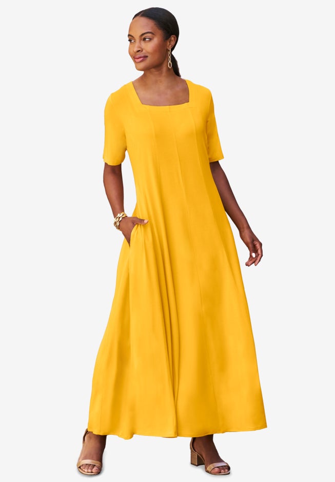 Square Neck Maxi Dress image number null