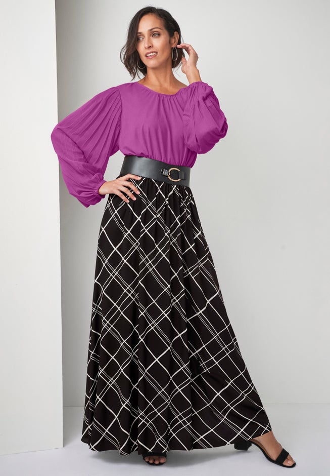 Stretch Pleated Sleeve Top image number 0