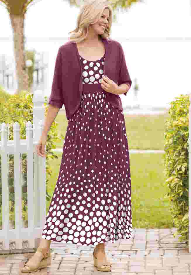 Banded-Waist Print Maxi Dress image number 4