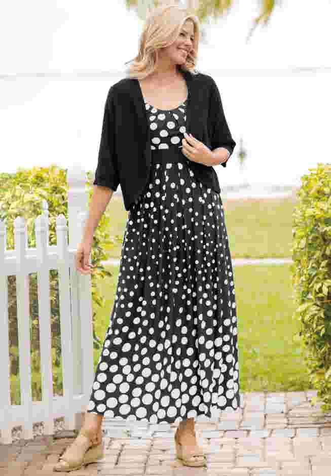 Banded-Waist Print Maxi Dress image number 7