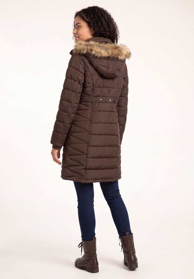 Faux Fur Trim Puffer image number 1