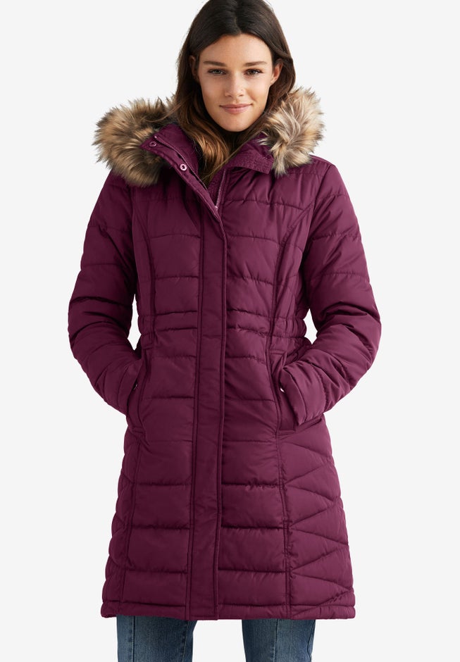 Faux Fur Trim Puffer image number 0