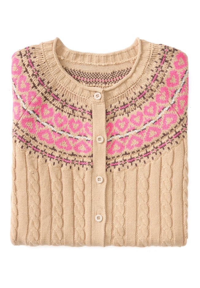 Fair Isle Cardigan Sweater image number 2
