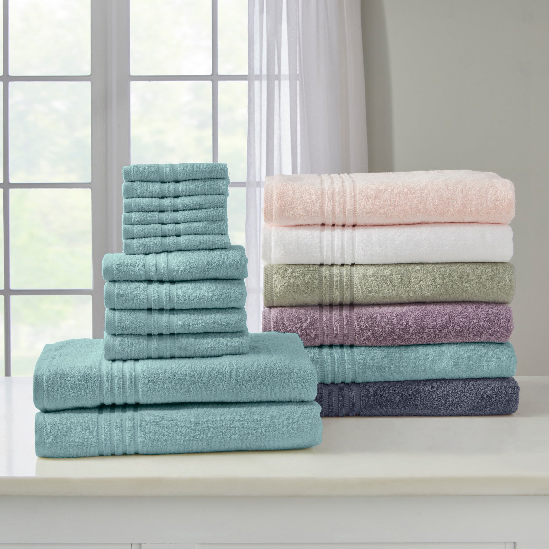 12-Pc. Zero-Twist Bath Towel Set image number 1