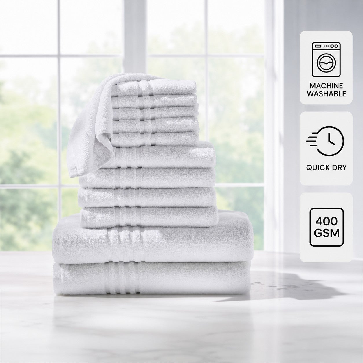 12-Pc. Zero-Twist Bath Towel Set image number 3