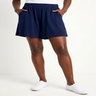 Elastic Waist Flowy Shorts image number null