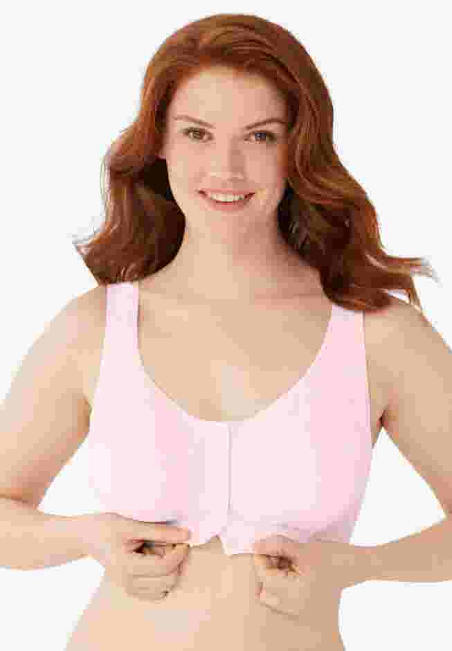 Wireless Cotton Snap Front Bra image number 0
