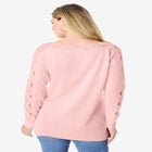 Pointelle Sleeve Pullover image number null