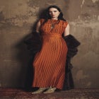 Boatneck Plisse Cap-Sleeve Maxi Dress image number null