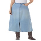 Stretch Denim Front-Slit Skirt image number null