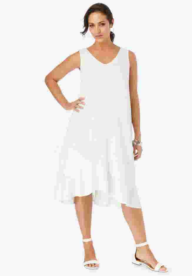 Linen Flounce Dress image number 0