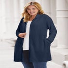 Hoodie Shaker Cardigan Sweater image number null