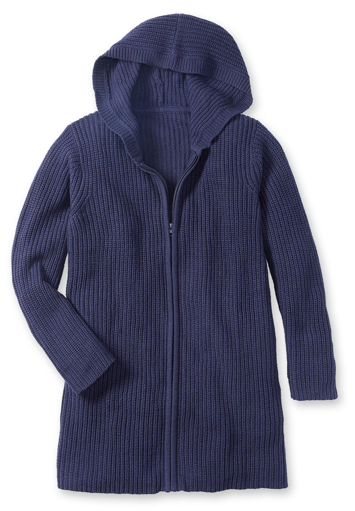 Hoodie Shaker Cardigan Sweater image number 5