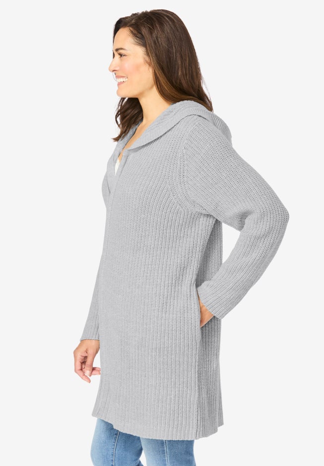 Hoodie Shaker Cardigan image number 2