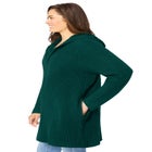 Hoodie Shaker Zipper Cardigan Sweater image number 2