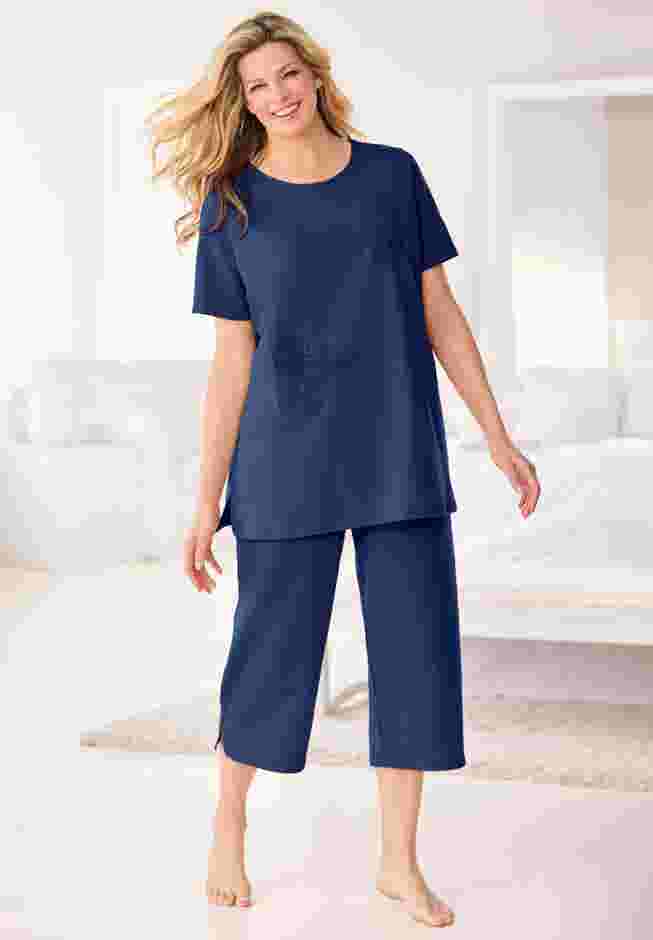 Dreams & Co® 2-Piece Applique Capri image number 0