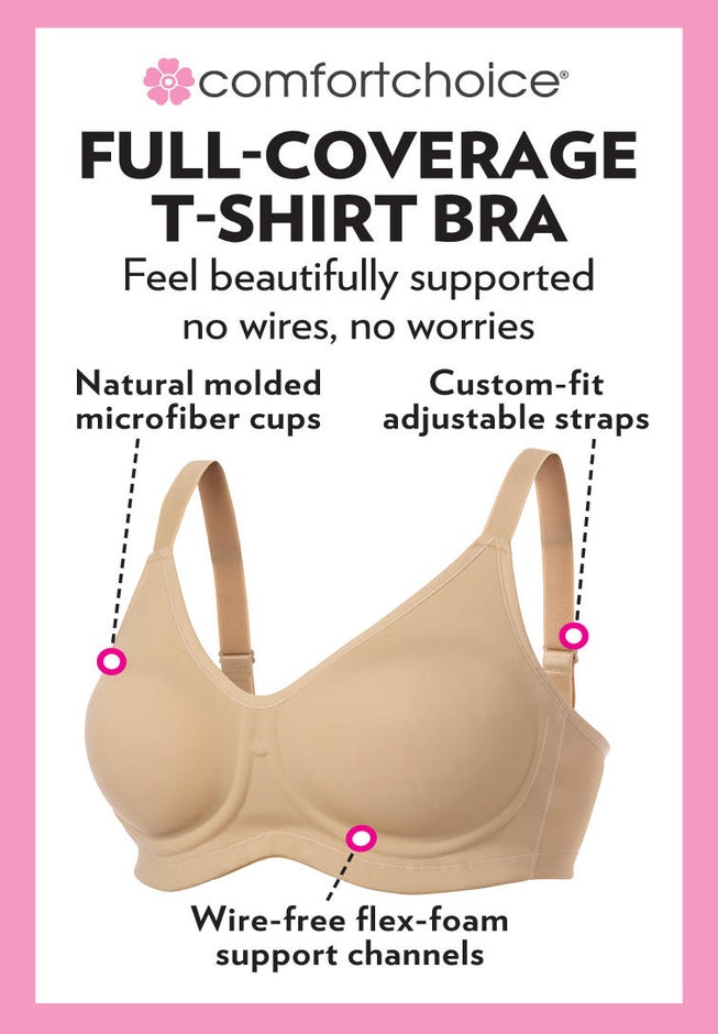 Comfort Choice&reg; Full Coverage Wire Free T-shirt Bra image number 3