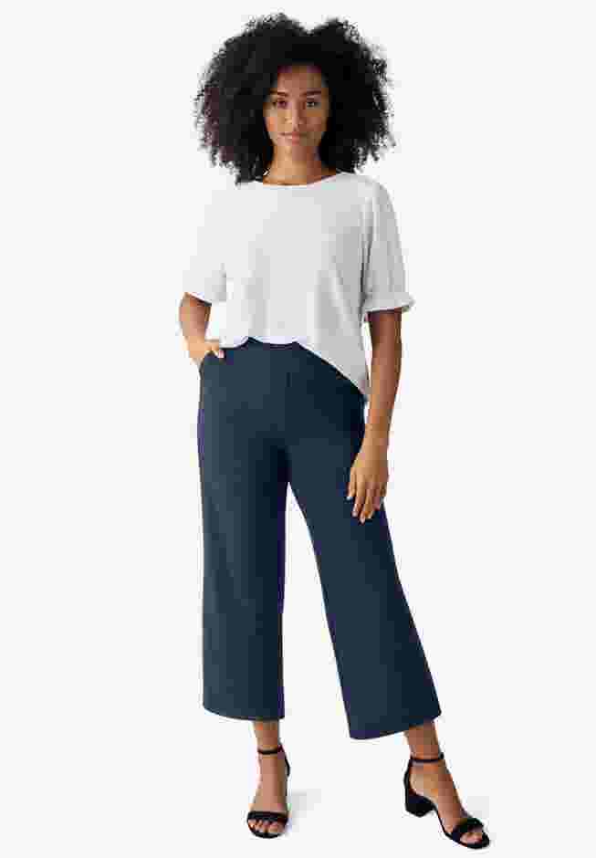 Pull-On Crop Wide Leg Pants image number 0