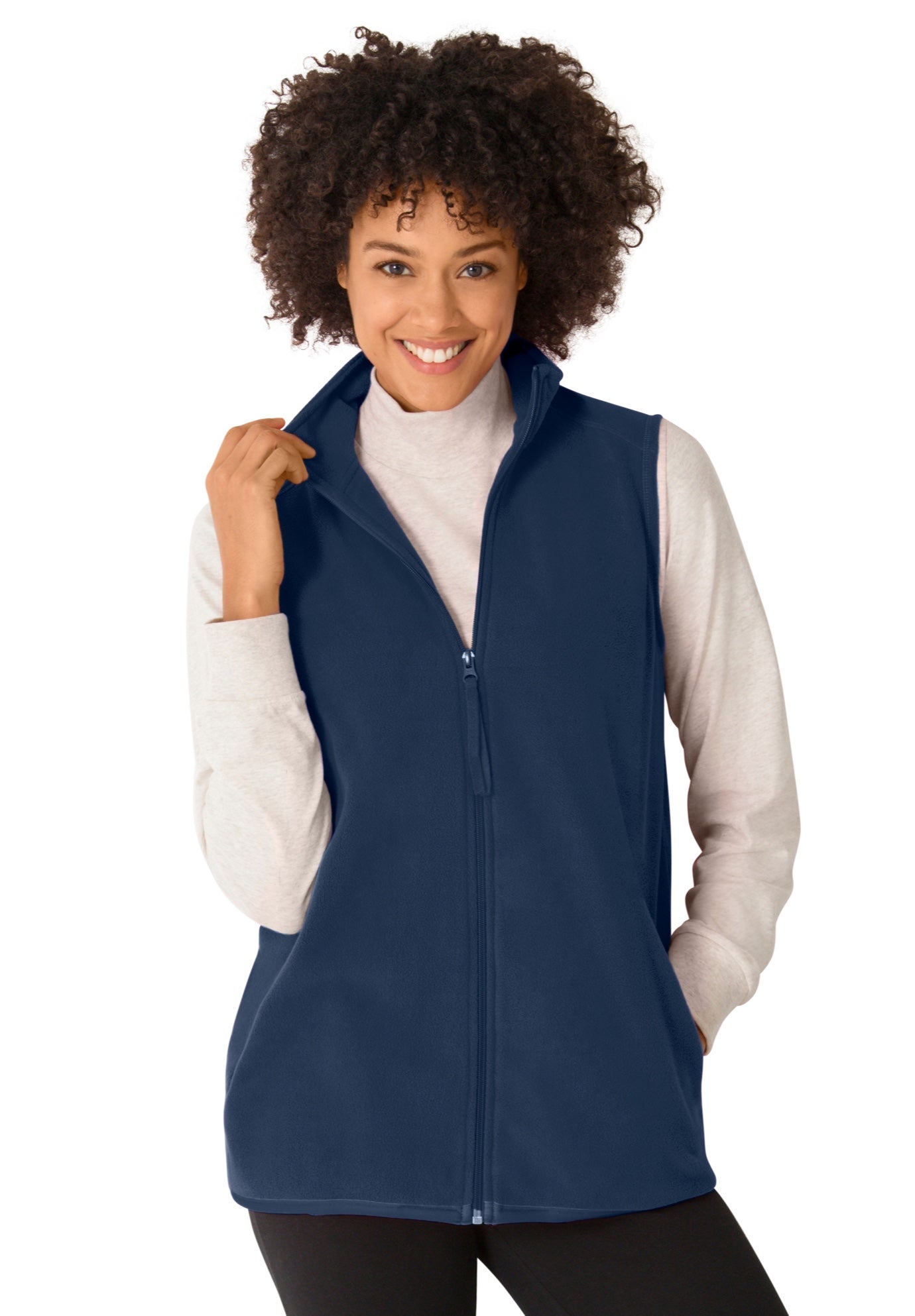 Zip-Front Microfleece Vest image number 0
