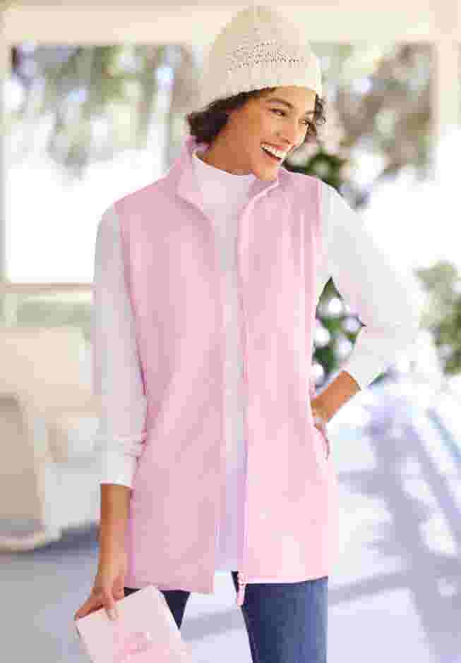 Zip-Front Microfleece Vest image number 4