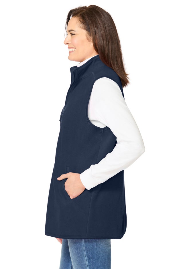 Zip-Front Microfleece Vest image number 2