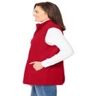 Zip-Front Microfleece Vest image number null