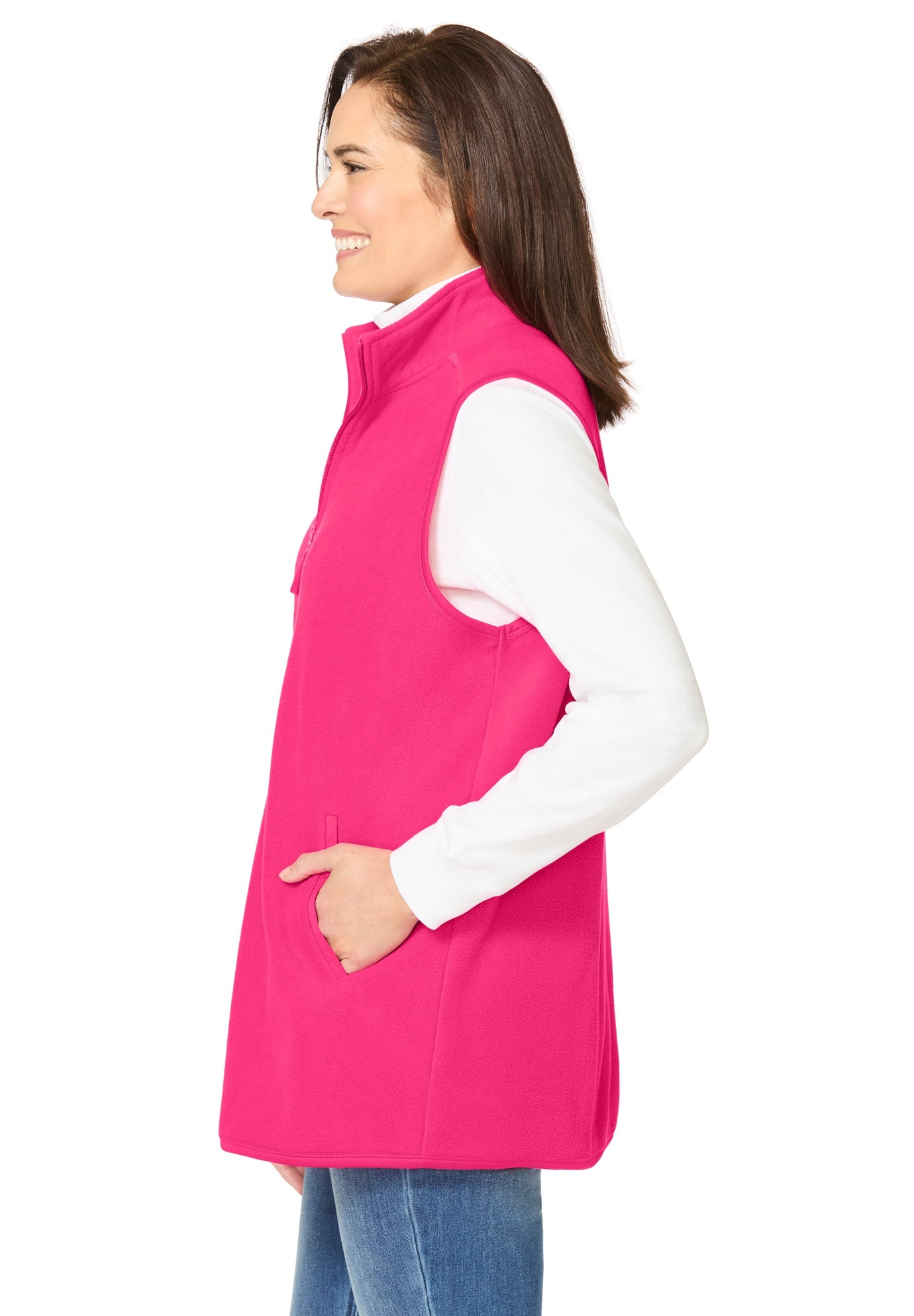 Zip-Front Microfleece Vest image number 2