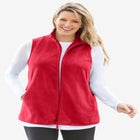 Zip-Front Microfleece Vest image number null