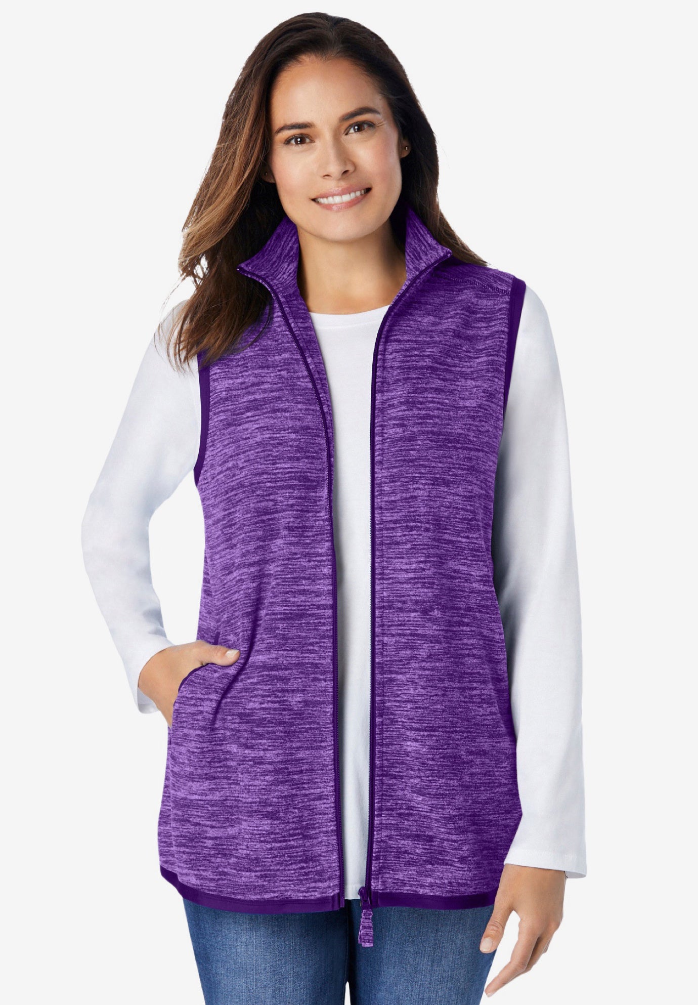 Zip-Front Microfleece Vest image number 0