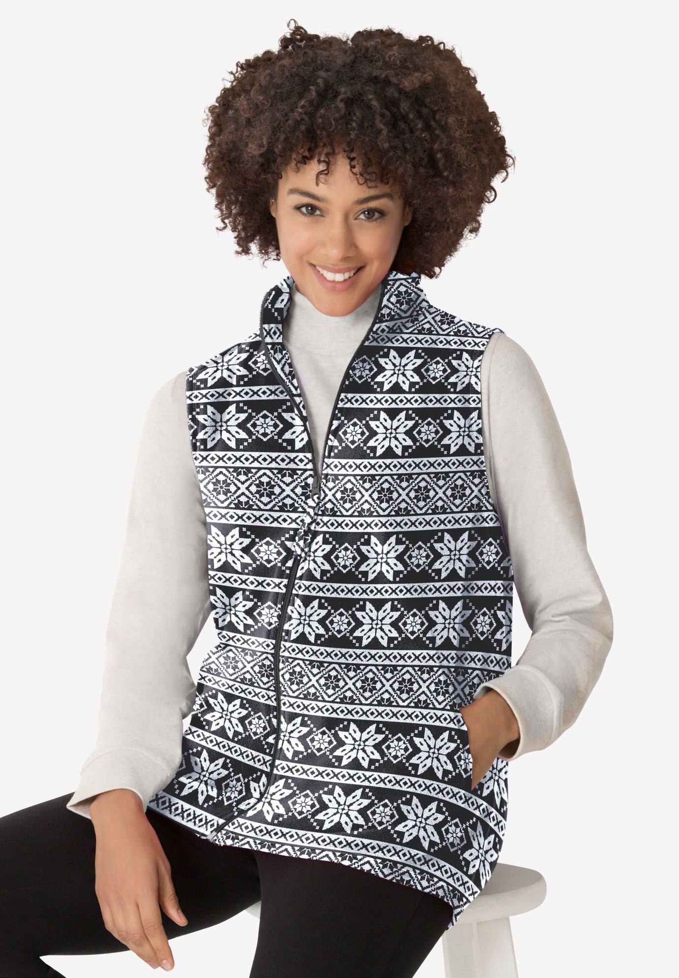 Zip-Front Microfleece Vest image number 0