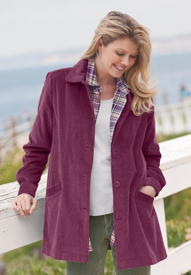 Pleat-Back Corduroy Jacket image number 4