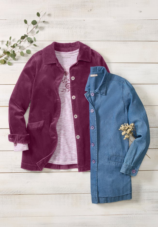 Pleat-Back Corduroy Jacket image number 3