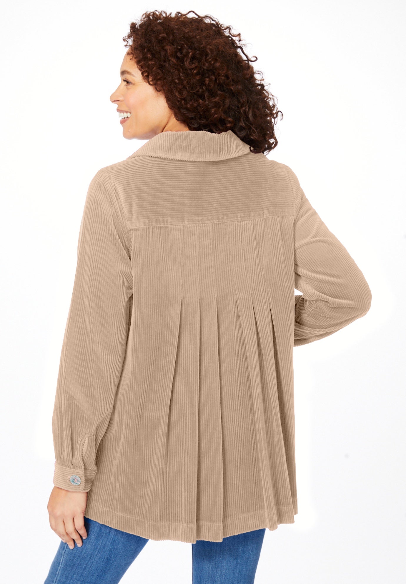 Pleat-Back Corduroy Jacket image number 1