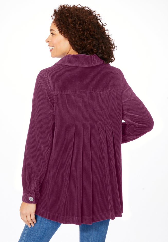 Pleat-Back Corduroy Jacket image number 1
