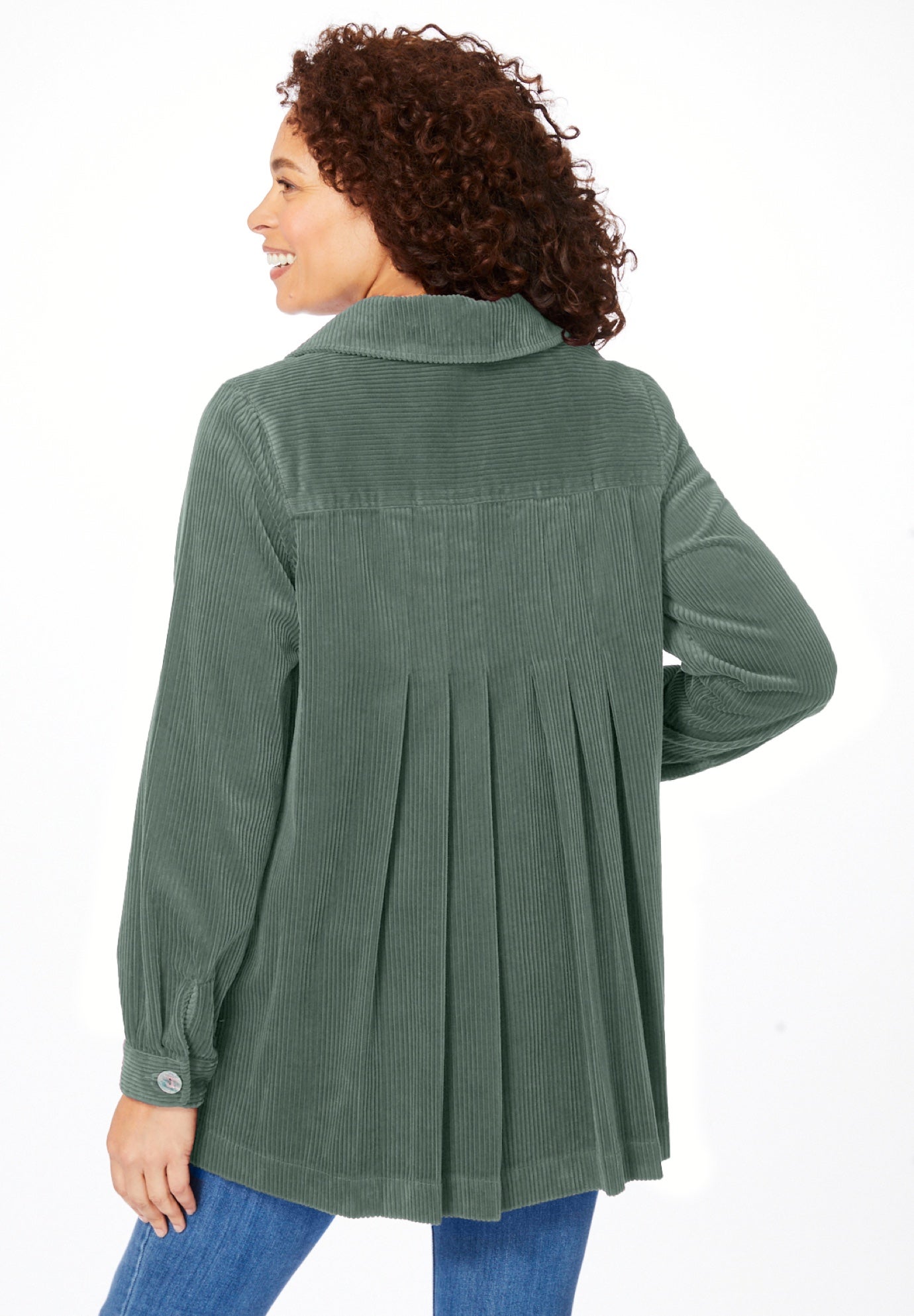 Pleat-Back Corduroy Jacket image number 1