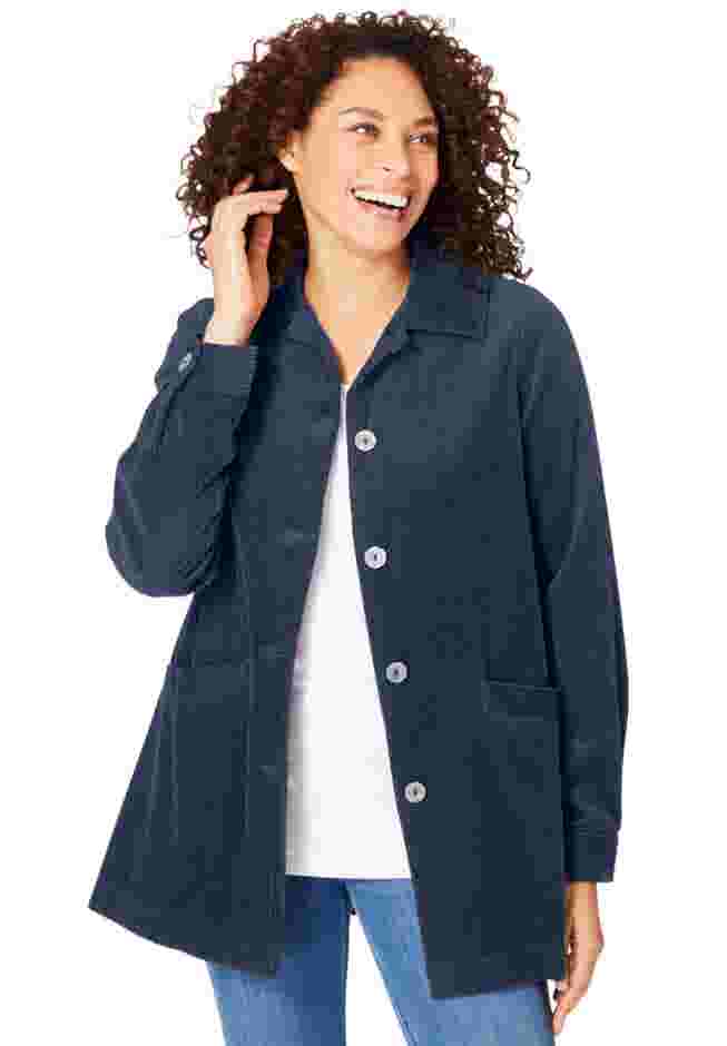 Pleat-Back Corduroy Jacket image number 0
