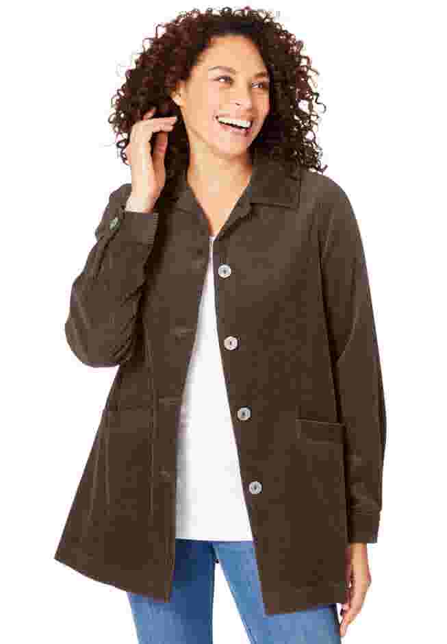 Pleat-Back Corduroy Jacket image number 0