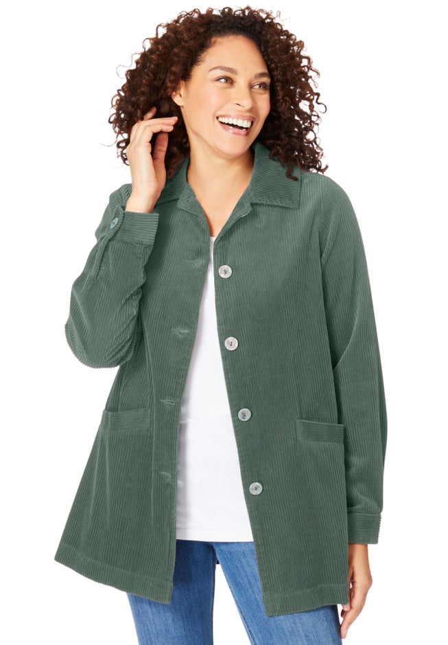Pleat-Back Corduroy Jacket image number 0