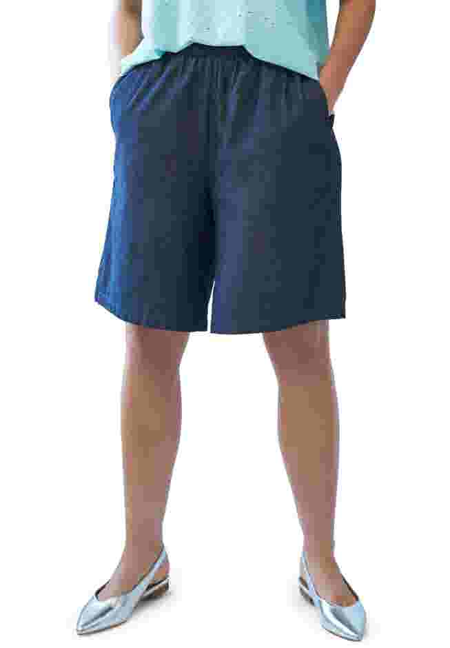 Elastic Waist Pull-On Denim Shorts image number 0