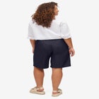 Elastic Waist Pull-On Denim Shorts image number null