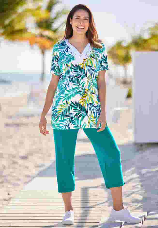 2-Piece Tunic and Capri Set image number 0