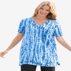 V-Neck Tie-Dye Tunic image number null