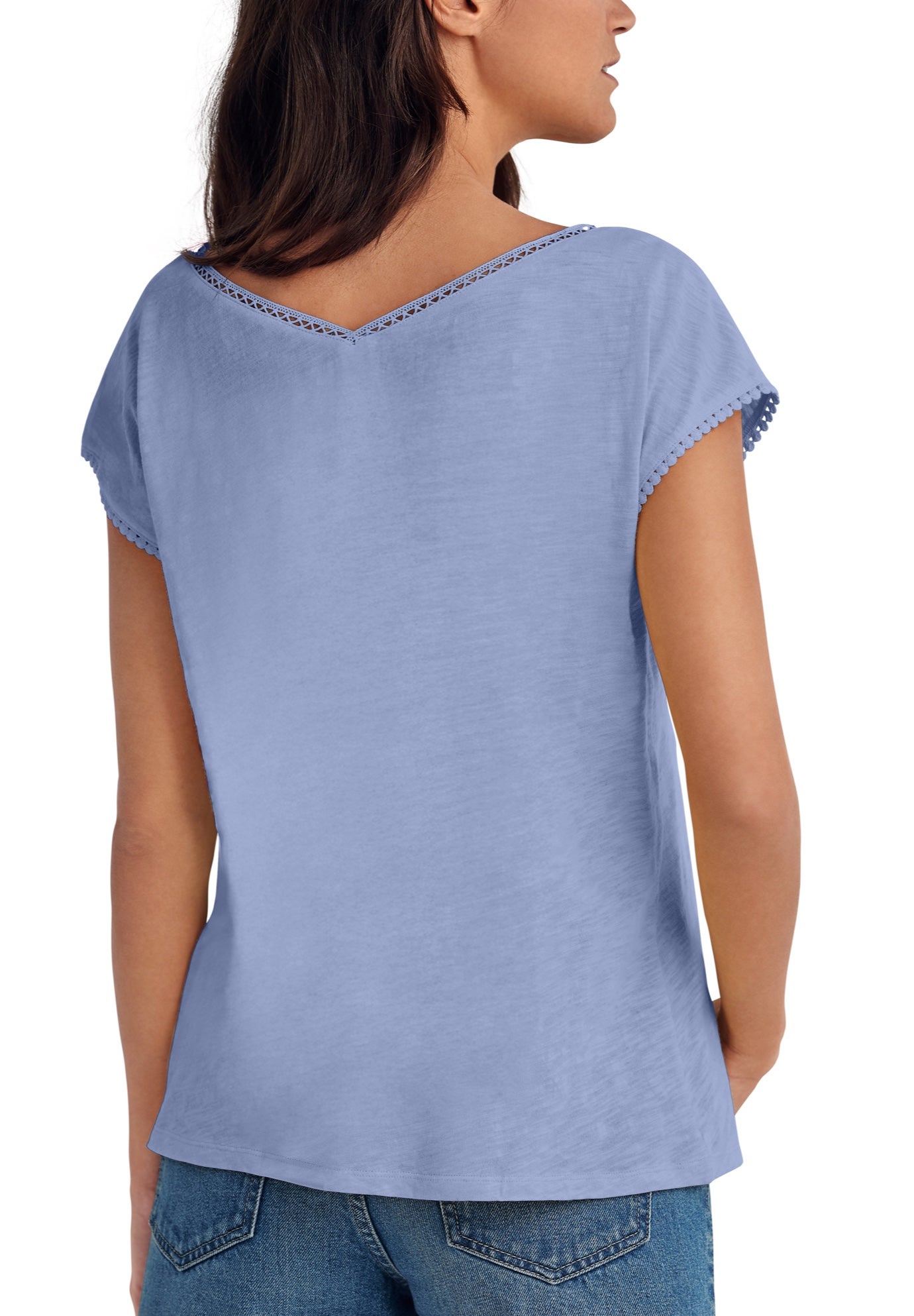 Crochet Trim Tee image number 1