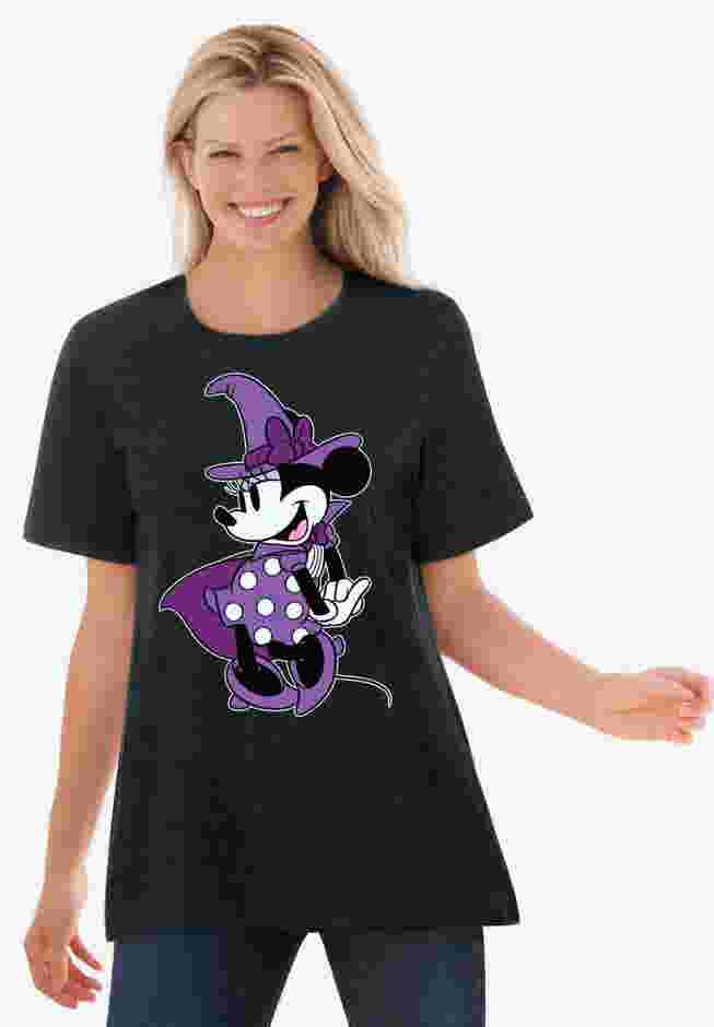 Disney Heather Charcoal Minnie Witch Tee image number 0