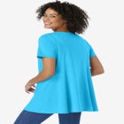 Rounded V-Neck Crochet Tunic image number null